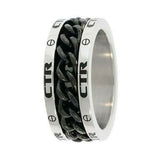 J137 Mormon LDS Unisex CTR Ring Choose Right Stainless Steel Black One Moment In Time