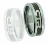 J185 Mormon LDS Unisex CTR Ring Titanium Ion Wood & Steel Size 8-13 One Moment In Time