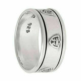 J61 Mormon LDS Unisex CTR Ring Sterling Silver Universal Spinner One Moment In Time