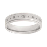 J126 CTR Ring Stainless Steel Aries Star
