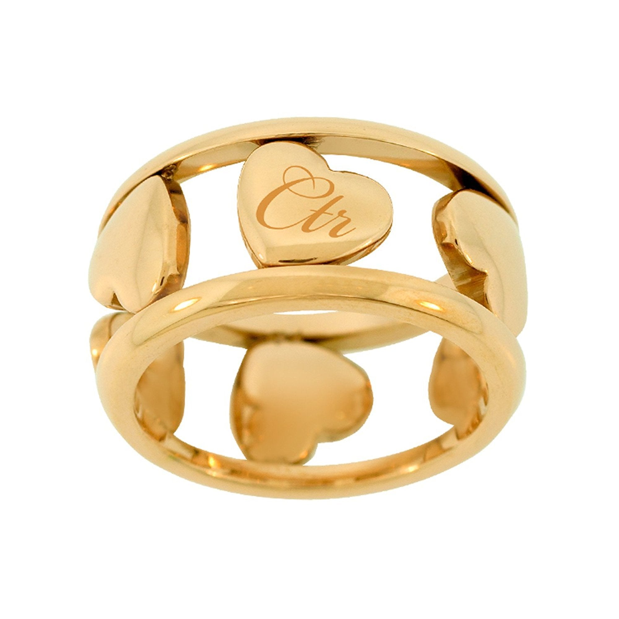 J165 CTR Ring 6ix HeartsÓ Stainless Steel