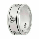 J61 Mormon LDS Unisex CTR Ring Sterling Silver Universal Spinner One Moment In Time