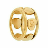 J165 Mormon LDS Unisex CTR Ring 6ix Hearts Steel Gold Size 6-10 One Moment In Time