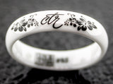 J128 Heavenly Flower White Diamond Ceramic CTR Ring One Moment In Time Mormon LDS