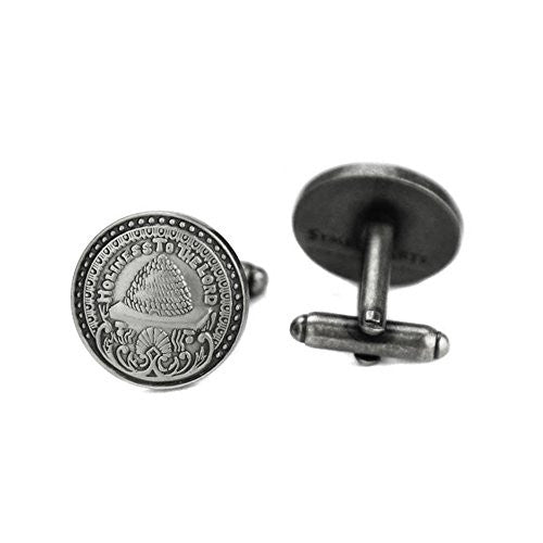 J7CAS Cufflinks Salt Lake City Temple Doorknob Antique Silver 