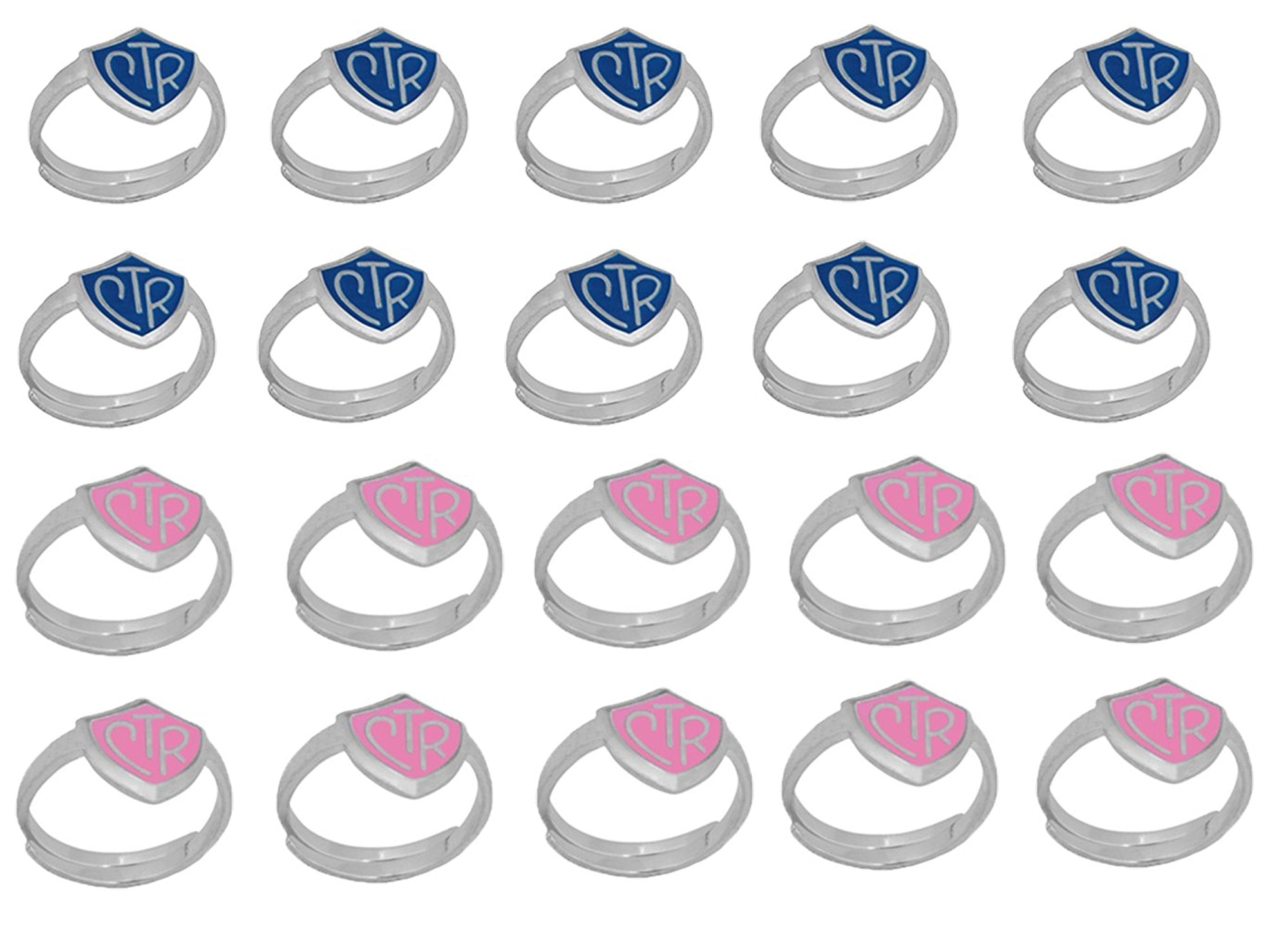 H14B - H14P Adjustable CTR Ring Blue Pink 