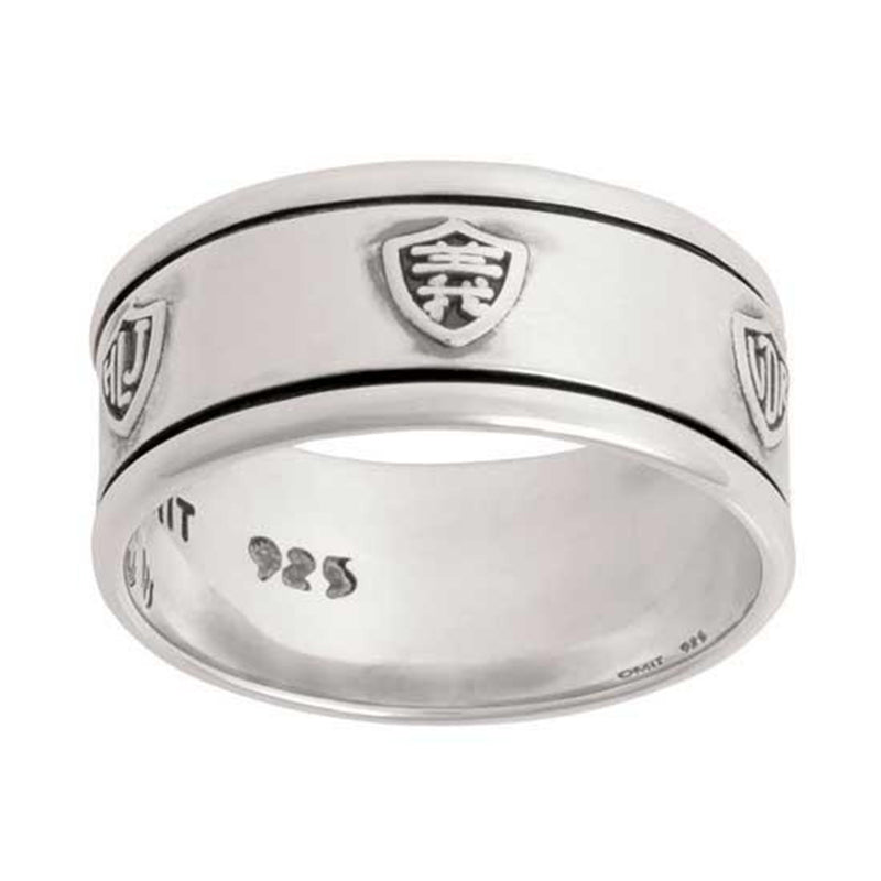 J61 CTR Ring Sterling Silver Language Universal Spinner One Moment in Time