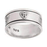 J61 CTR Ring Sterling Silver Language Universal Spinner One Moment in Time