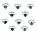 H14HLJ-B Mormon LDS Unisex Kid's CTR Ring 10 Pack Blue Adjustable Alloy One Moment In Time