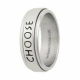 J47N Mormon LDS Unisex CTR Ring Spinner Stainless Steel Size 9 One Moment In Time