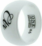 J179 Mormon LDS Unisex CTR Ring Allure Ceramic White Size 5-9 One Moment In Time