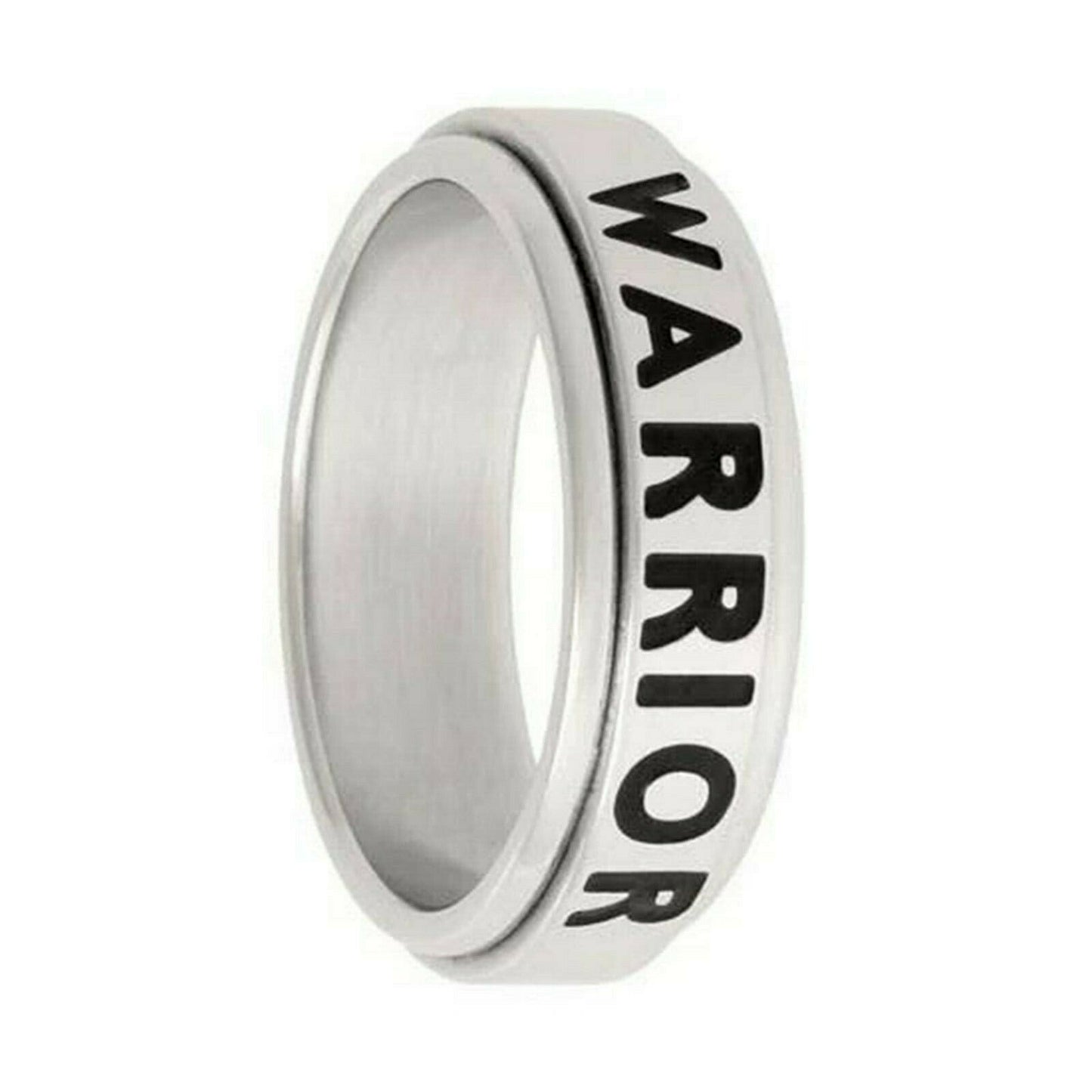 J41N Mormon LDS Unisex CTR Ring Spinner Warrior Stainless Steel One Moment In Time
