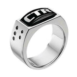 J142 Mormon LDS Unisex CTR Ring Stainless Steel Illusion Size 8-13 One Moment In Time
