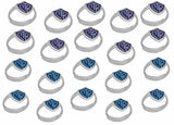 H14PR H14B Mormon LDS Unisex Ring Adjustable 20 Pack Purple & Blue One Moment In Time