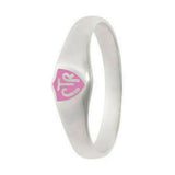 J56P Mormon LDS Unisex CTR Ring Sterling Silver Pink Stainless Steel One Moment in Time