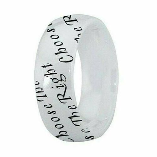 J153 Mormon LDS Unisex CTR Ring Ceramic Choose The Right Sizes 5-10 On ...