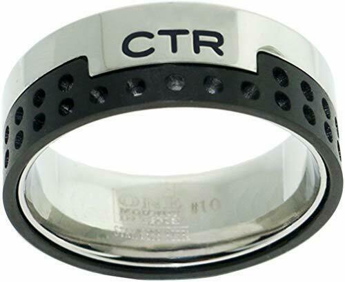 J186 Mormon LDS Unisex CTR Ring Vented Stainless Steel Size 8-12 One Moment In Time