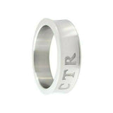 J101S Mormon 1830 Square LDS Unisex CTR Right Ring Stainless Steel One Moment In Time