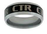 J124 Mormon LDS Unisex CTR Ring Choose The Right Titanium Magnum One Moment In Time
