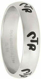 J66 Mormon LDS Unisex CTR RING Stainless Steel Repeat Curve One Moment in Time