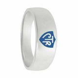 J57B Mormon LDS Unisex CTR Blue Sterling Silver Ring Mormon RWH One Moment In Time