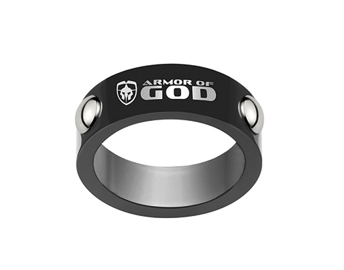J168 Armor of God Stainless Steel CTR Ring