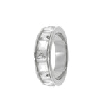 J162 CTR Ring Glimmer Stainless Steel with White CZ Stones
