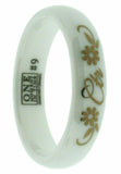 J181 Mormon LDS Unisex CTR Rosa White Diamond Ceramic Rose Gold Ring One Moment In Time