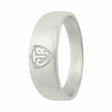 J57W Mormon LDS Unisex CTR Ring Sterling Silver Band White 4- 13 One Moment In Time
