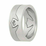 J78 Mormon LDS Unisex CTR Ring Stainless Steel Two Piece Puzzle Handmade One Moment In Time