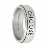 J47N Mormon LDS Unisex CTR Ring Spinner Stainless Steel Size 9 One Moment In Time