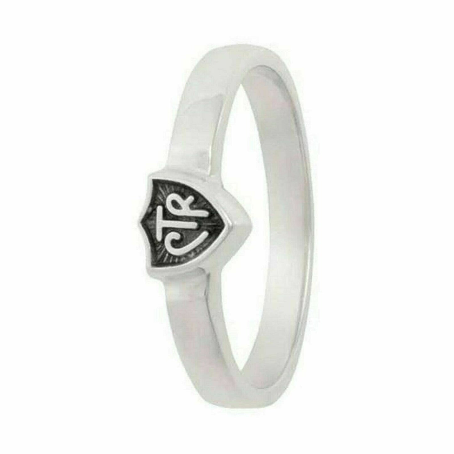 J58 Mormon LDS Unisex CTR Ring Sterling Silver Retro Black Handmade One Moment In Time