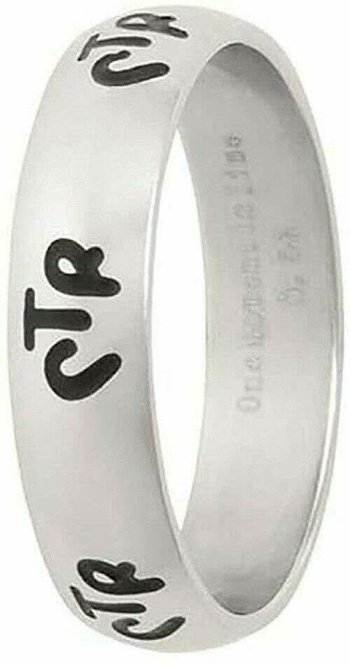 J66 Mormon LDS Unisex CTR RING Stainless Steel Repeat Curve One Moment in Time