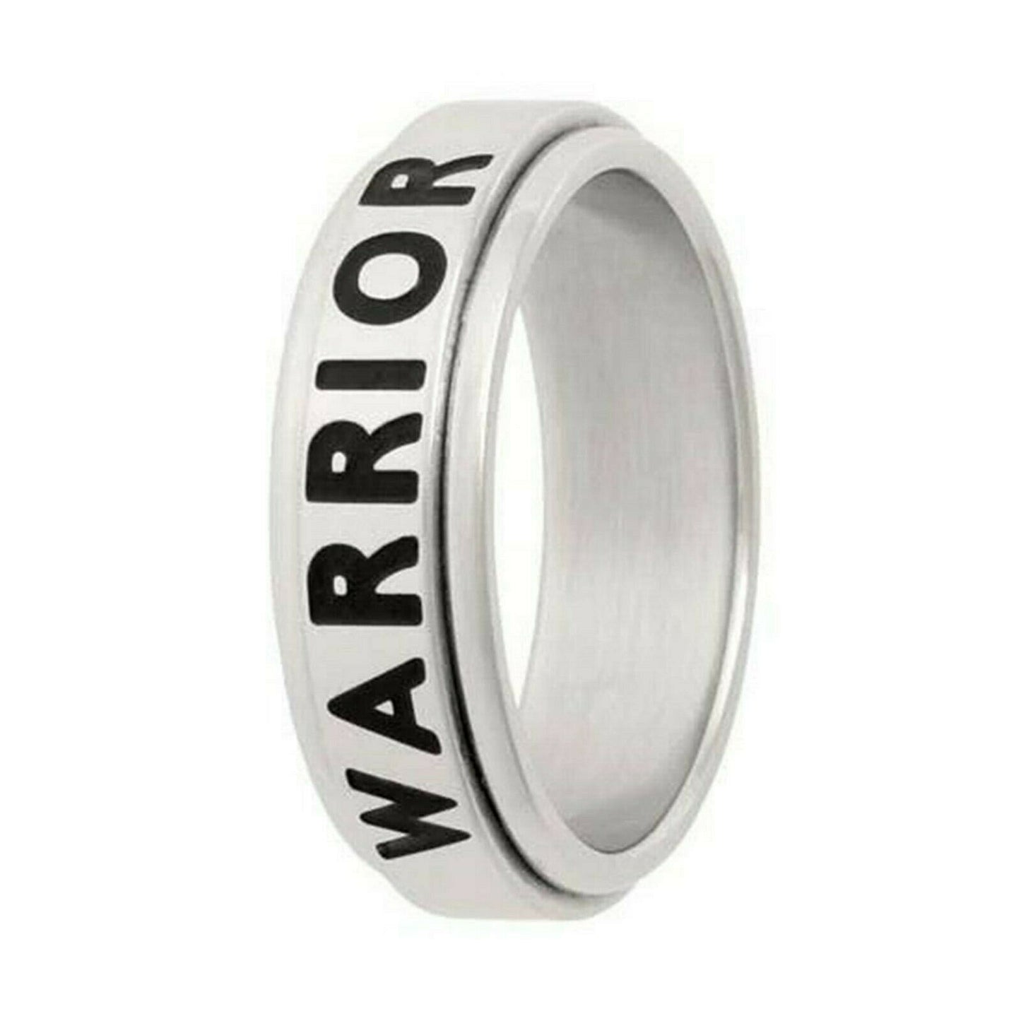 J41N Mormon LDS Unisex CTR Ring Spinner Warrior Stainless Steel One Moment In Time