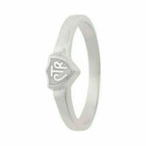 J58W Mormon LDS Unisex CTR Ring Sterling Silver Retro White Handmade One Moment In Time