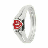 J62R Mormon LDS Unisex CTR Ring Sterling Silver Flip Red Handmade One Moment in Time