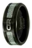 J194 Cosmos Tungsten Carbide CTR Ring Imitation Meteorite One Moment In Time Mormon LDS Unisex