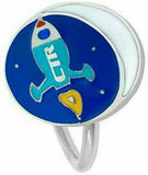 K5 Mormon LDS Unisex CTR Rocket Kids Ring Pinch Adjustable Handmade One Moment in Time