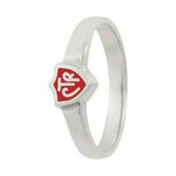 J58R Mormon LDS Unisex CTR Ring Sterling Silver Retro Red Handmade One Moment In Time