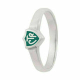 J58G Mormon LDS Unisex CTR Ring Sterling Silver Retro Green Handmade One Moment In Time