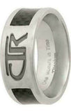 J113 Mormon LDS Unisex CTR Ring Titanium Carbon Fiber Size 8-13 One Moment In Time