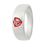 J57R Mormon LDS Unisex CTR Ring Sterling Silver Band Red 5- 13 One Moment In Time