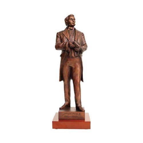 S20W Joseph Smith Statue Bronze 14" Wth Wood Base 