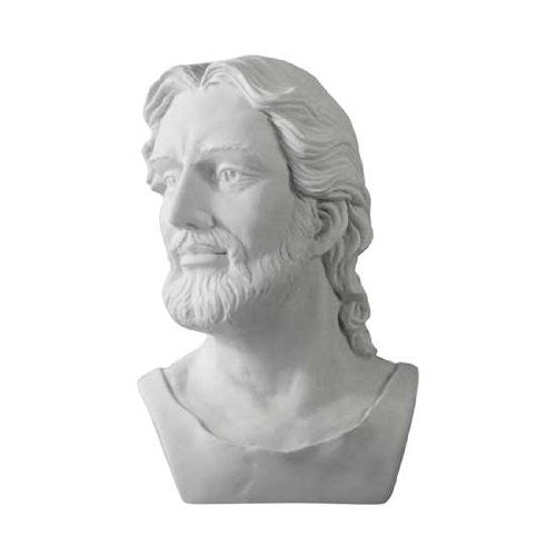 S37 Christ Bust White Statue 3"