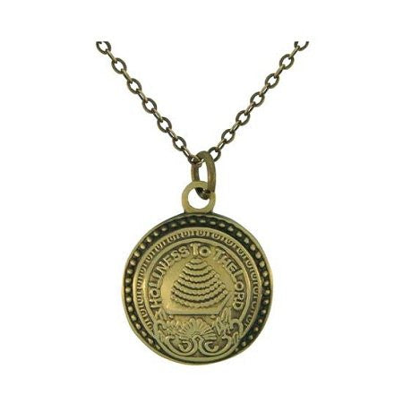 J6 Necklace Salt Lake City Temple Doorknob Gold 