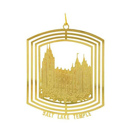Ornament Salt Lake Utah Temple Plate Gold 