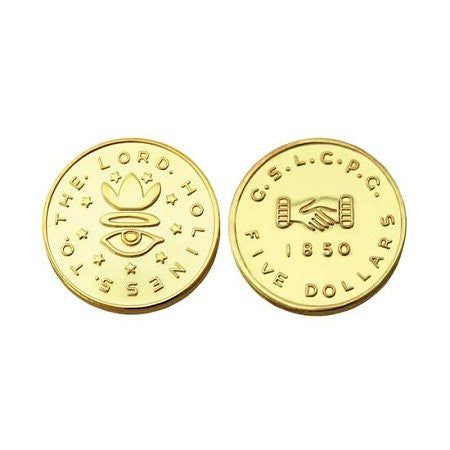 M10 $5.00 1850 Mormon Gold Coin Replica