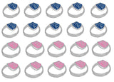 H14B - H14P Adjustable CTR Ring Blue Pink 