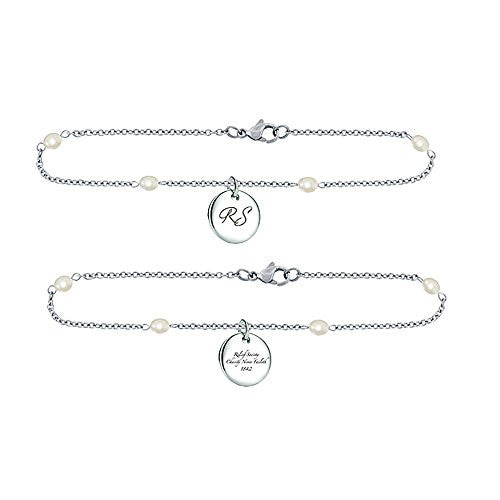 K13B Bracelet Relief Society Stainless Steel w/Pearl Chain