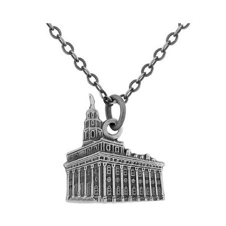 J108AS Necklace Nauvoo Temple Antique Silver